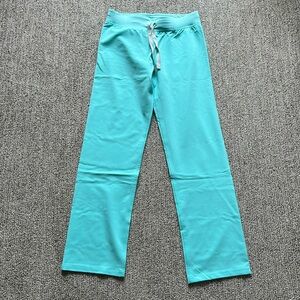 Figs Livingston scrub pant, size XS, fresh aqua.